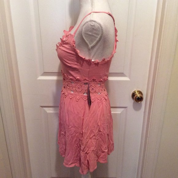 Lulu's Pink Lace Trim Dress - Picture 7 of 13